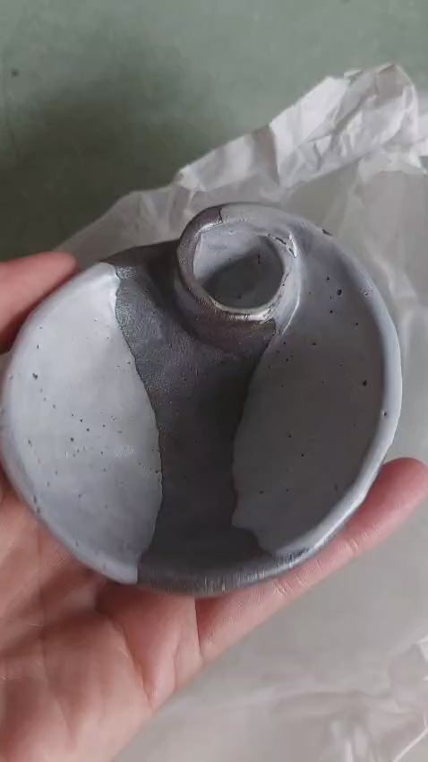 2025 handmade ceramic burner - White with black stripe